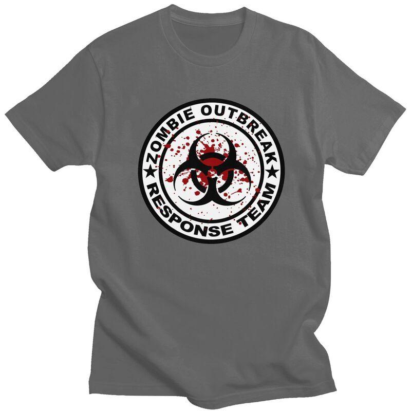 Custom Zombie Outbreak Response Team T Shirts for Men 100 Cotton Tees Tshirts ShortSleeve Tshirt Clothing