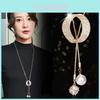 Fashion Accessory Long Snake Chain Necklace With Zircon Embellishments For Women