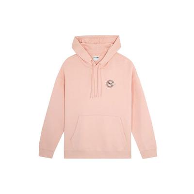 Puma Klassiker Unifarben Logo Lockere Passform Kapuzenpullover Unisex Kapuzenpullover Rosa 627879-92
