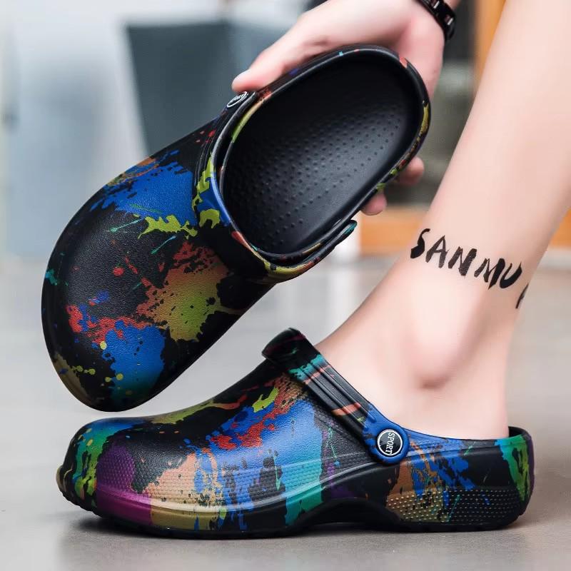 Fashion Creatar Trendy Summer Women Clogs Slipper Fashion Printing Design Beach Slides Outdoor Sports Sandals EVA Sole Male Garden Shoes
