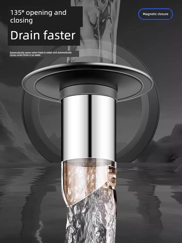 Magnetic Anti-Odor Core for Bathroom Floor Drain, Universal Bathroom Drain Pipe Filter, Anti-Insect and Anti-Odor Device for Toilet