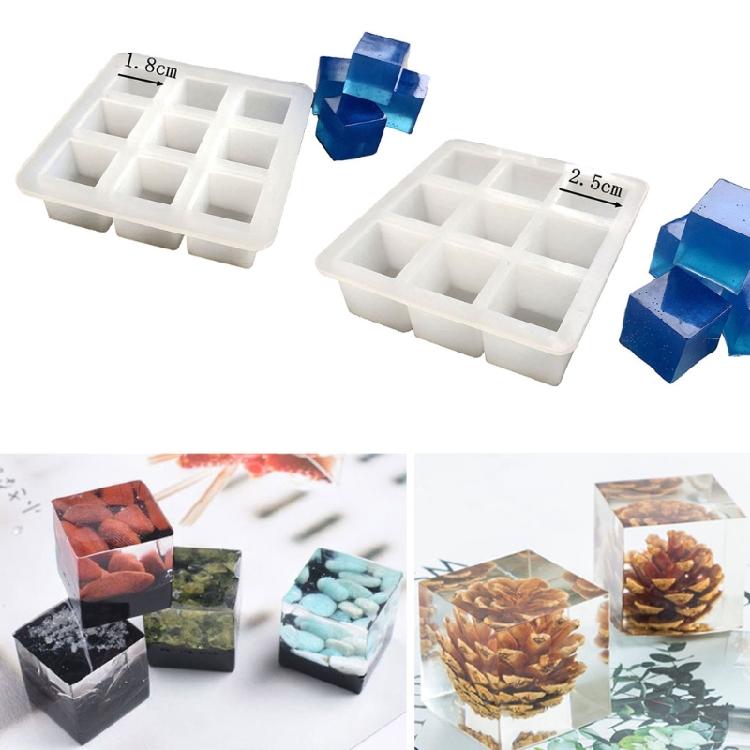 Cube Decoration Mold Resin Large Beauty Mold for Pendant Jewelry Making