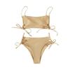 Female Swimming Suit Screw Thread Bikini Set 2 Pieces Sport Beach Suit Women Sport Bra With Triangle Shorts