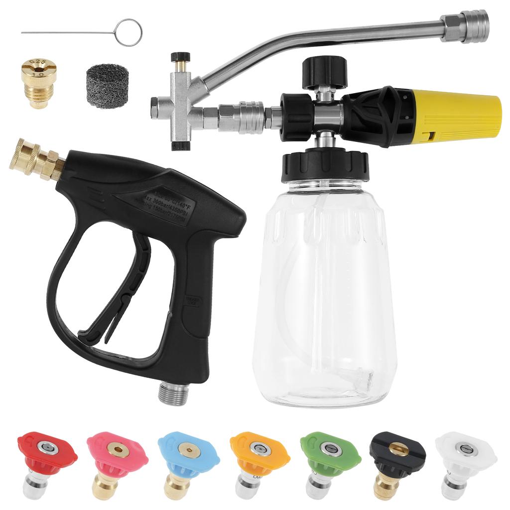 2in1 Foam Sprayer and High Pressure Washer Gun Car Wash double connector Air Foam Gun Pressure Washer Accessories