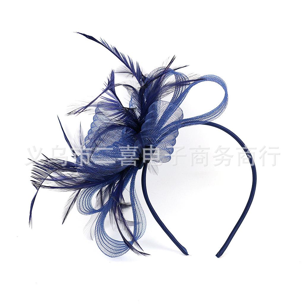 New British retro gift hat mesh bridal headgear hairpin headband women's dinner dress matching accessories
