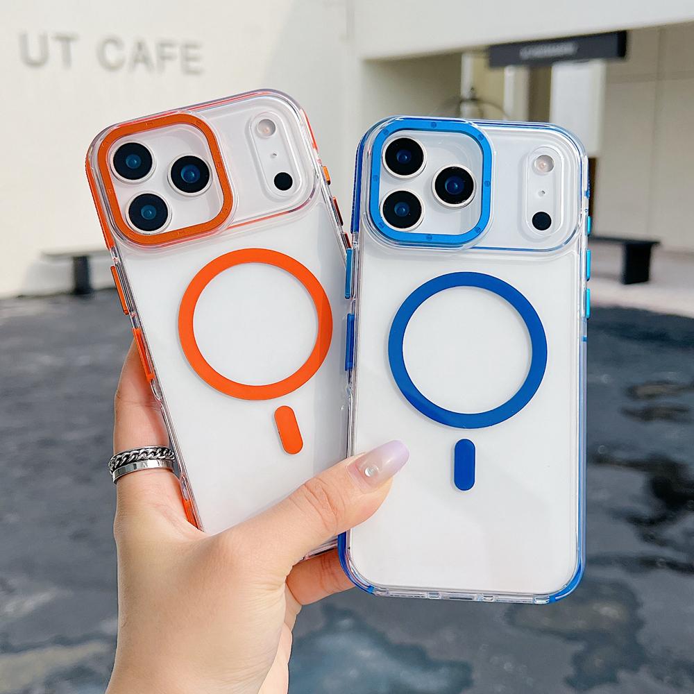 KEYSION HD Transparent Magnetic Case for MagSafe for iPhone 17 Pro Max Wireless Charging Shockproof Phone Cover for iPhone17 Air