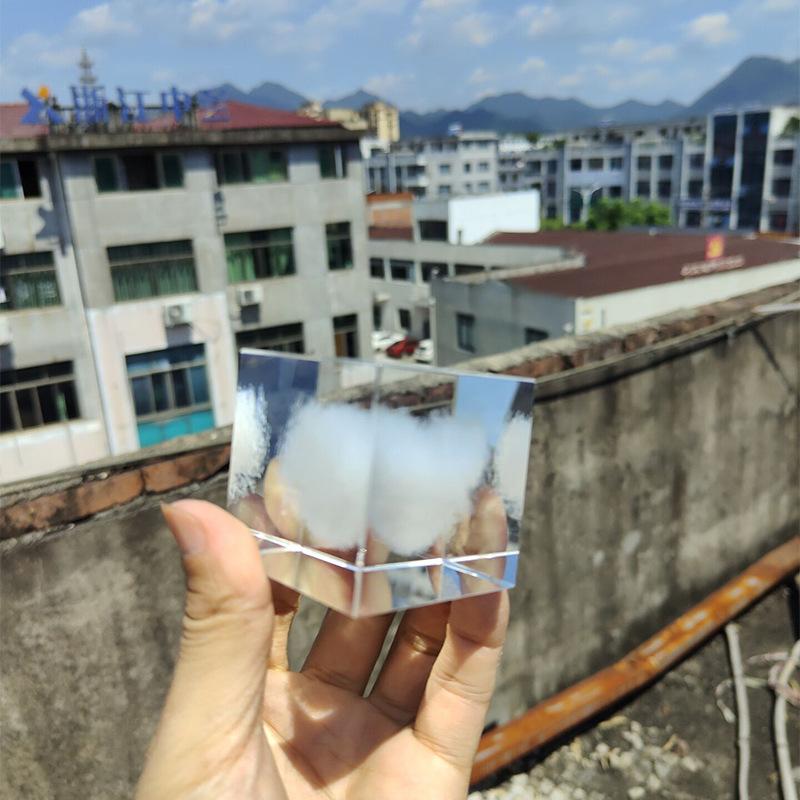 Crystal Transparent Glass Stone Carved Clouds Dandelion Rain Sun Love White Embryo Decoration. Best Choice for Gift Giving