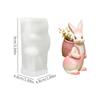 WTEMPO Rabbit Shaped Resin Mold Cute Bunny Design Silicone Mold for Epoxy Resin Crafts Soap Clay Candle Making Cabinet Desktop Decor Mold