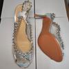 Spring/summer Women's High-heeled Peep-toe Sandals Rhinestone Chain Detail, Slingback Style, Perfect For Formal Events