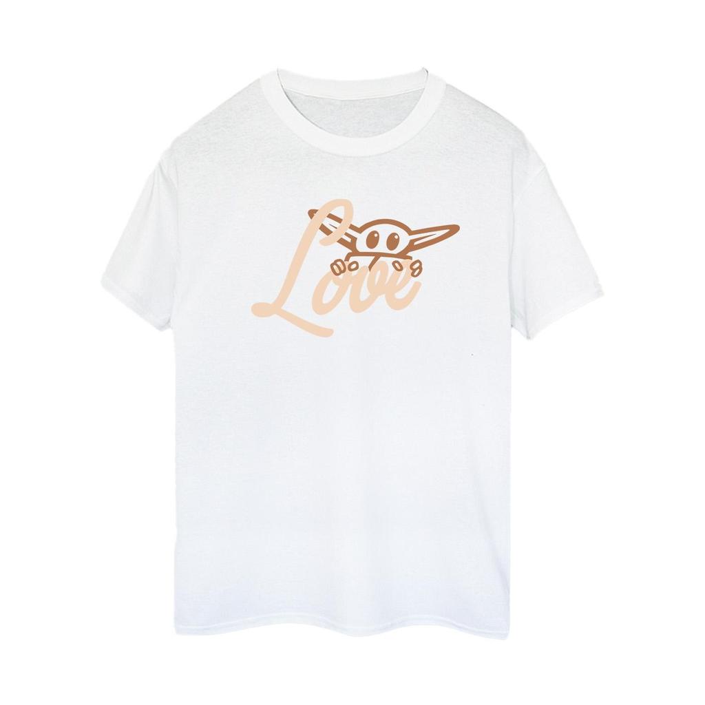 STAR WARS Womens/Ladies Grogu Love Cotton Boyfriend T-Shirt