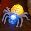 20PCS Waterproof Halloween LED Light Up Spider Decor, Realistic Luminous Horror Spider Figurines, Indoor Desktop Party Ornaments