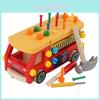 Wooden Construction Toy Set With Nut And Screw Blocks For Fine Motor Skills Development For Toddlers