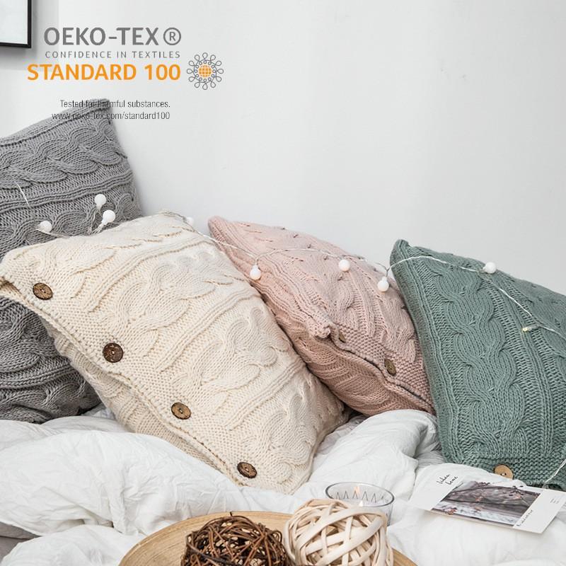 Soft Spandex Throw Pillow Cover 45x45cm Plain Color Decorative Cushion Case Sofa Bed Car Small Style