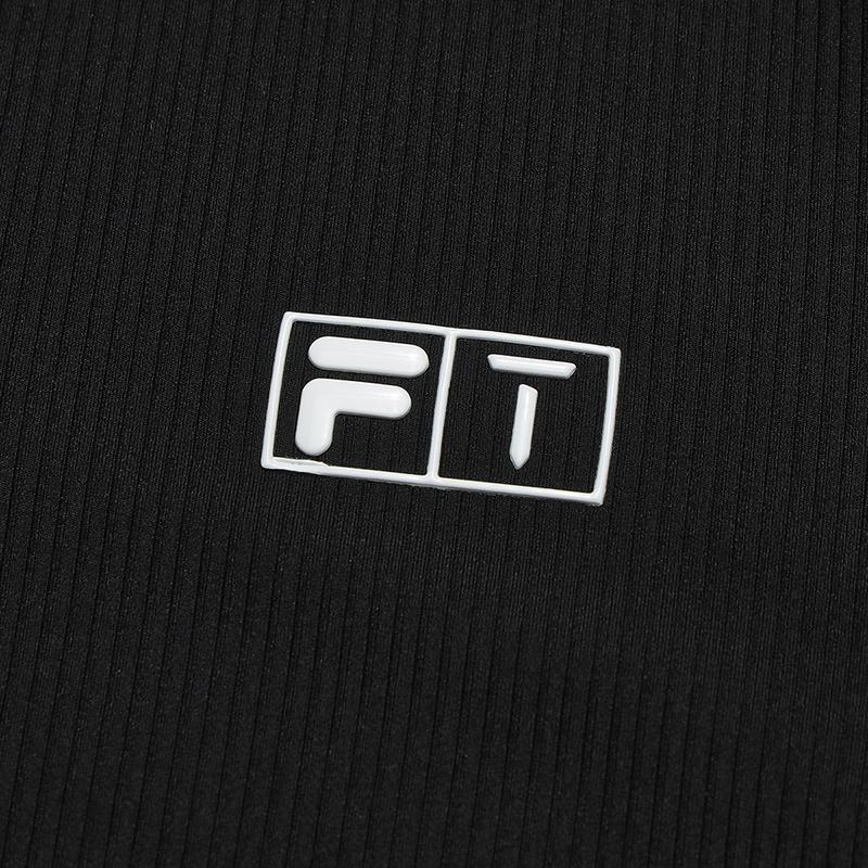 Fila Golf Series Fashionable Minimalist Comfortable Short Sleeve Polo Shirt Women Tops Deep-Black A11W625114FBK