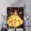 Belle Diamond Painting: A Dreamy Fairy Tale Illustration 5D DIY Rhinestone Diamond Embroidery Cross Stitch Home and Wedding Decoration