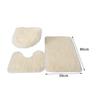 3 Pieces Bathroom Rug Set Bath Mat Toilet Lid Cover U Shape Rug Soft Washable Floor Mat for Shower Laundry Room Kitchen Tub