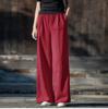 Cotton Linen Wide Leg Pants Women's Large Size Casual Trousers Spring Summer Loose Long Pants