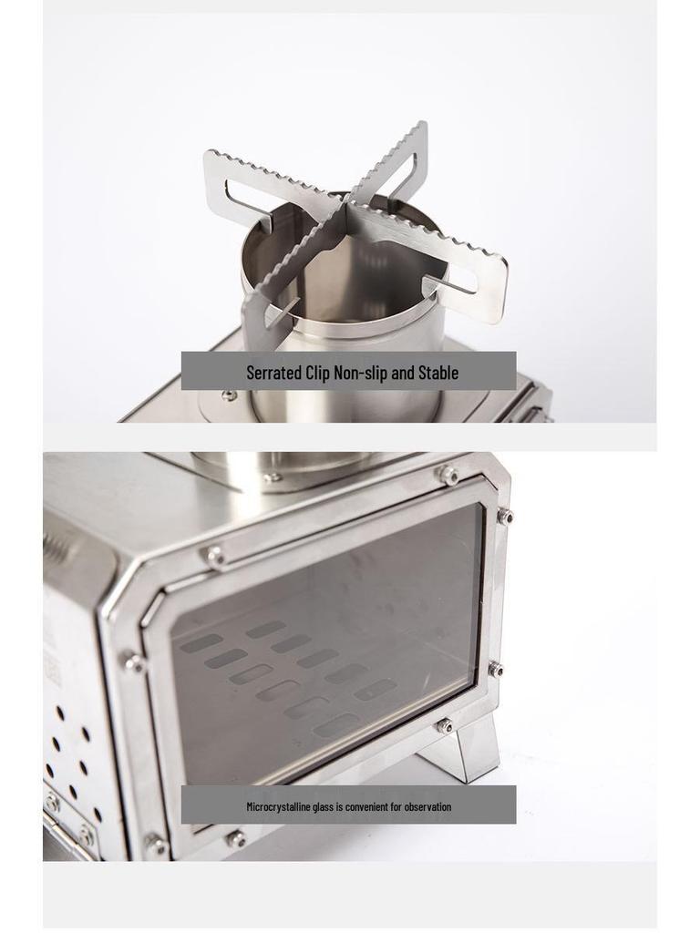 Folding Mountain Cubic Wood Stove: Outdoor Camping & Tent Heating, Water Boiling, Roasting, Fire Pit