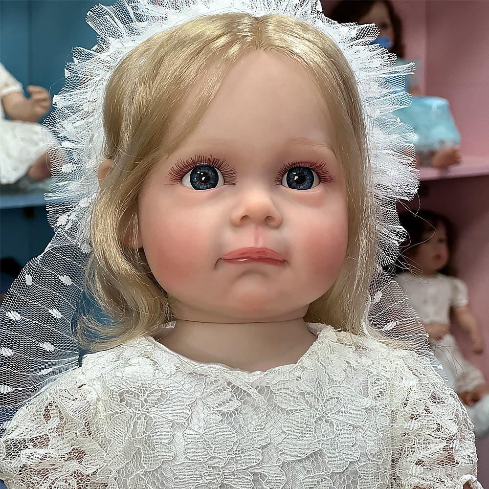 22" Lifelike Reborn Girl Doll - Full Soft Vinyl Body Simulation Baby Doll