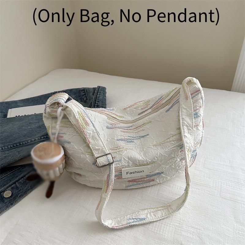 Large Capacity Summer 2024 Trendy Canvas Tote Bag Fashionable Street Style Shoulder Bag