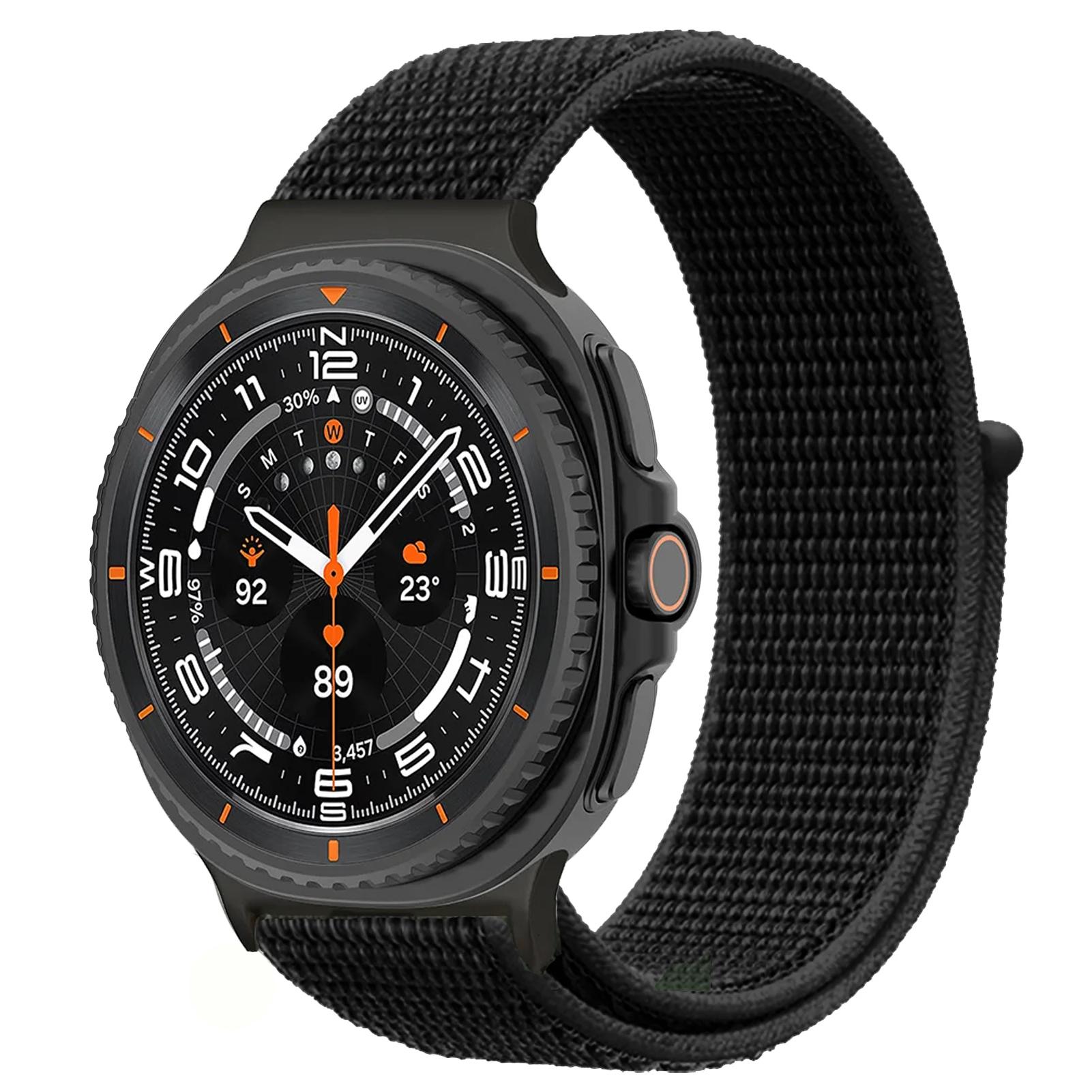 

Нейлоновая петля для Samsung Watch 8/8 classic ремешок 40мм 44мм 46мм Аксессуары спортивный эластичный ремень браслет correa Galaxy watch 8 ремешок Galaxy 8 44mm 40mm чёрный