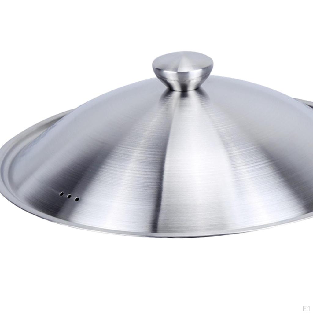 Skillets Lokk Kjøkken Kokekar 28cm gryte og panne steketrekk for Stockpot Steamer Wok