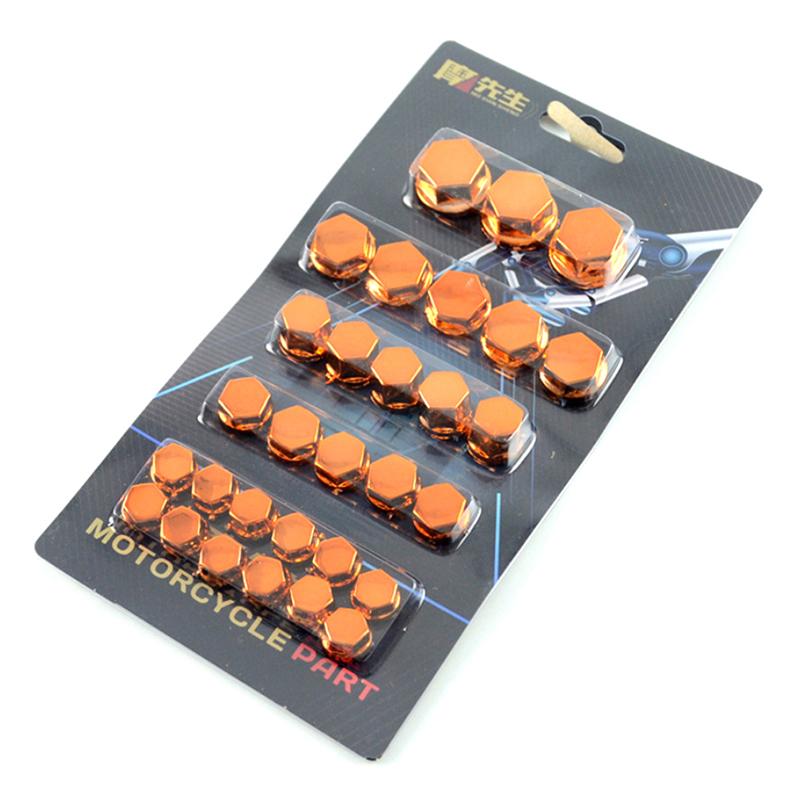 

30 шт. мотоциклетные модифицированные детали головка винта крышка декоративная крышка винта детали оранжевый