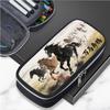 Cartoon Horse Zodiac Pencil Case Kids Boys Girls Nylon Stationery Organizer School Supplies