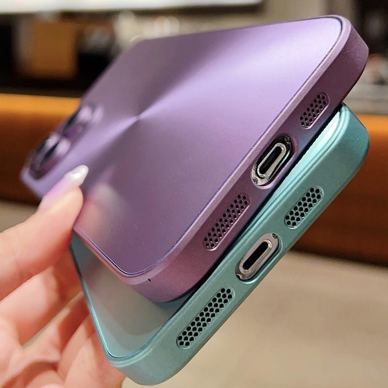 iPhone 16 Aurora CD Pattern Case for 15 Pro Max, 14, 13, & 12 - Simple, Hard Shell, Frosted Design