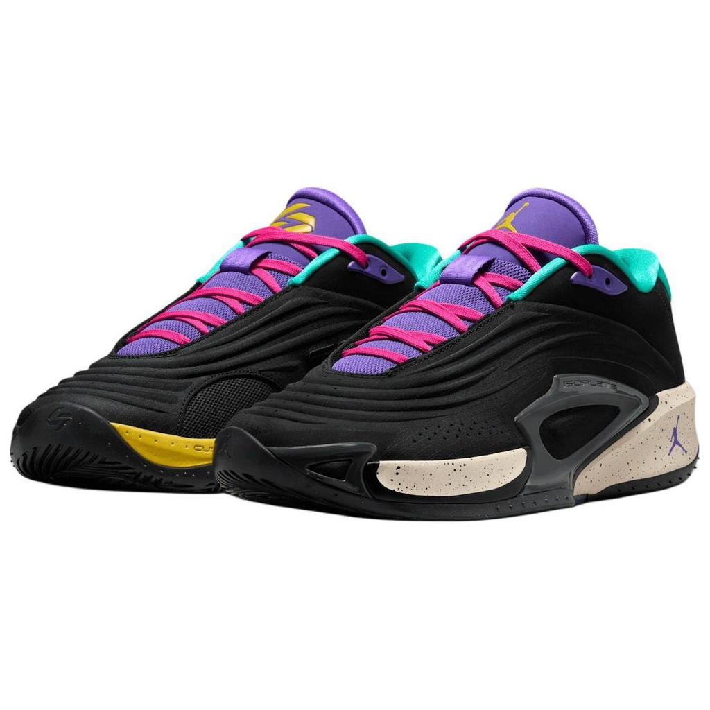 New Jordan Luka 3 Anti Slip Wear Resistant Low Top Basketball Shoes Unisex Black Purple FQ1285-002