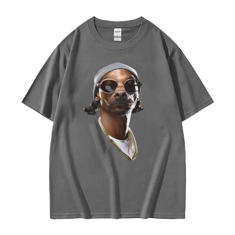 Rapper Snoop Dogg Funny Meme Graphic T Shirt Vintage Hip Hop Harajuku Tshirts Unisex Casual 100% Cotton T-shirt Streetwear