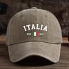 Italian Flag Printed Baseball Hat Fashionable Versatile Peaked Cap Outdoor Men's Hat Trend