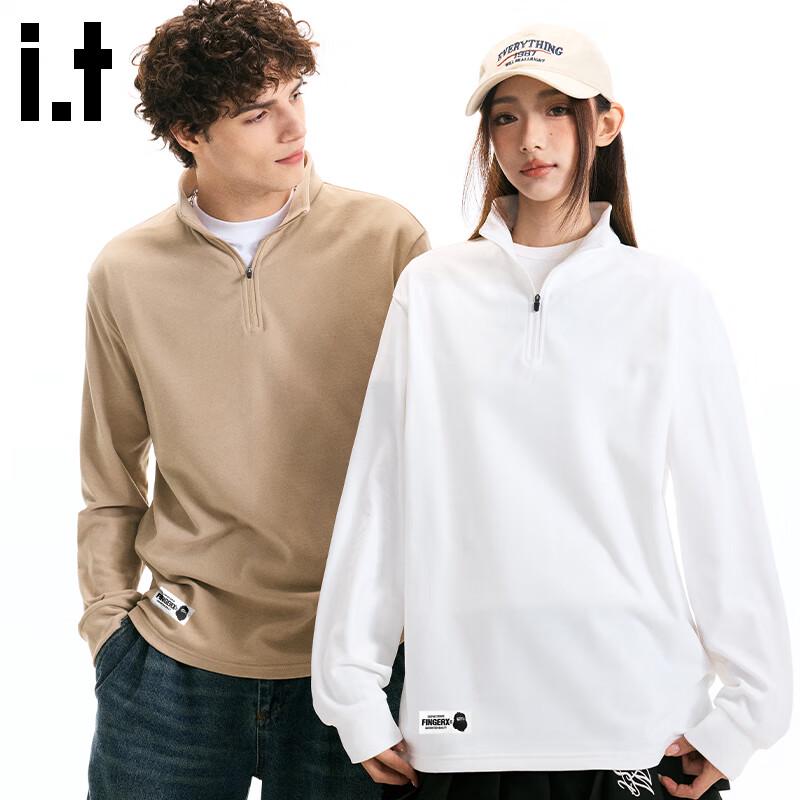 Fingercroxxit Unisex Half-Zip Mock Neck Fleece Long Sleeve Top