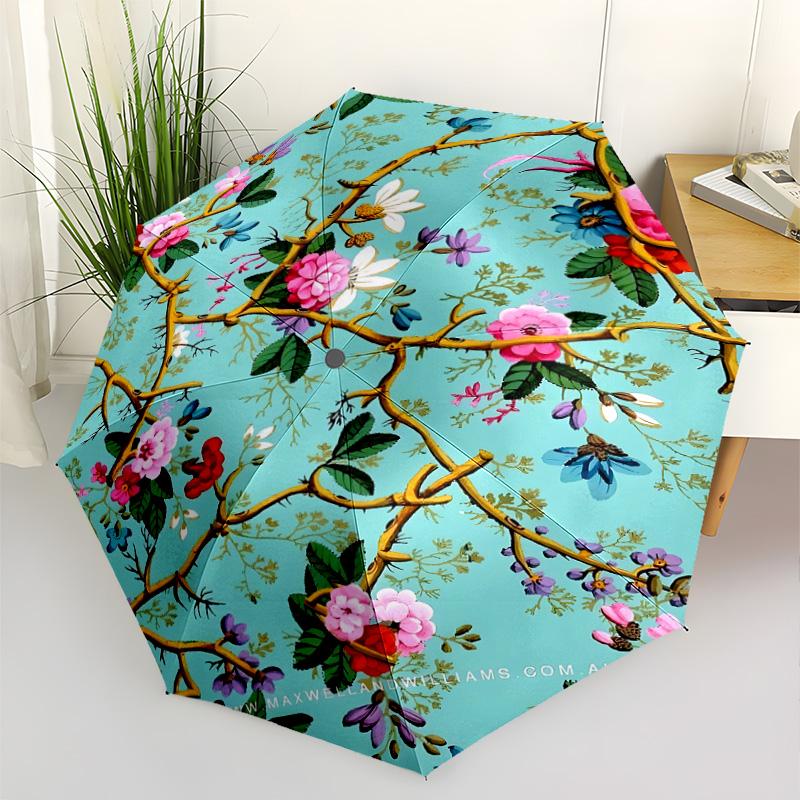 Floral Roses Vintage Outdoor Automatic Umbrella with 8-Rib Lightweight All-Season Use Fashion Lovers Perfect Gift for Women/Men
