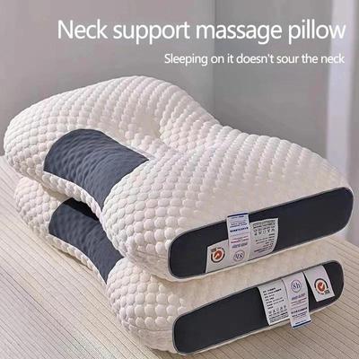 Travesseiro de pescoço 3D ortopédico para ajudar a dormir e proteger o pescoço, travesseiros laváveis de alta elasticidade e porosidade macia, roupa de cama para hotel e casa