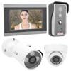 Wired Wifi Video Doorphone 7in Monitor Night Vision Intercom APP Remote with 2 AHD Cameras for Tuya