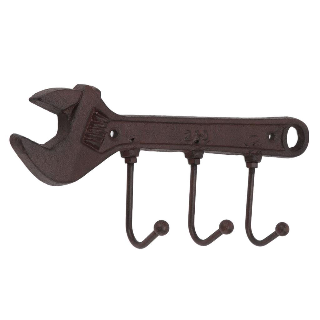 Industrial Style Hook Innovative Wall Decorative Cast Iron Hooks Clothes Hanger Pendant for Bar Entryway Wrench Shape