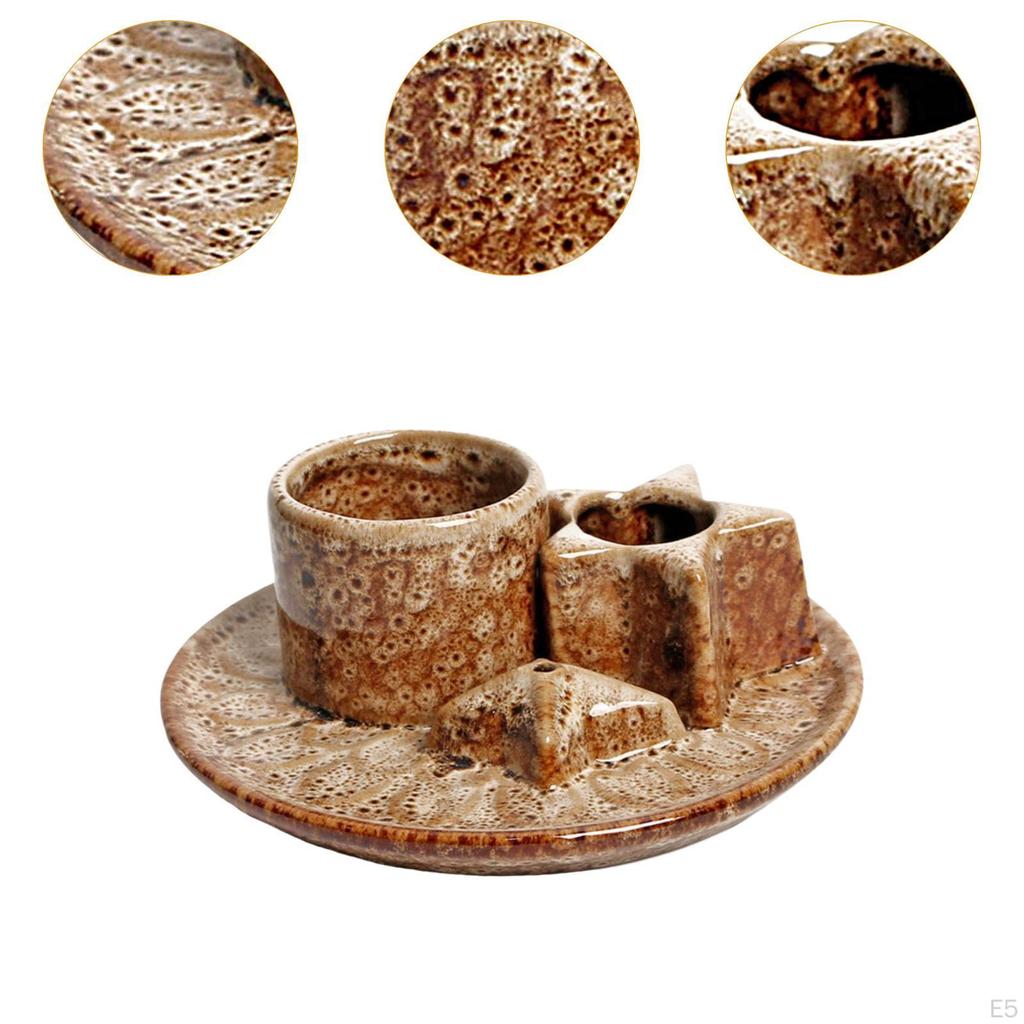 Incense Burner Holder Decor Accessories Home Fragrance Ceramic Ornament for Tabletop Living