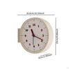 Double Sided Wall Clock Home Decor Non Ticking Fashion Sturdy Ornament Decorative for Hotel