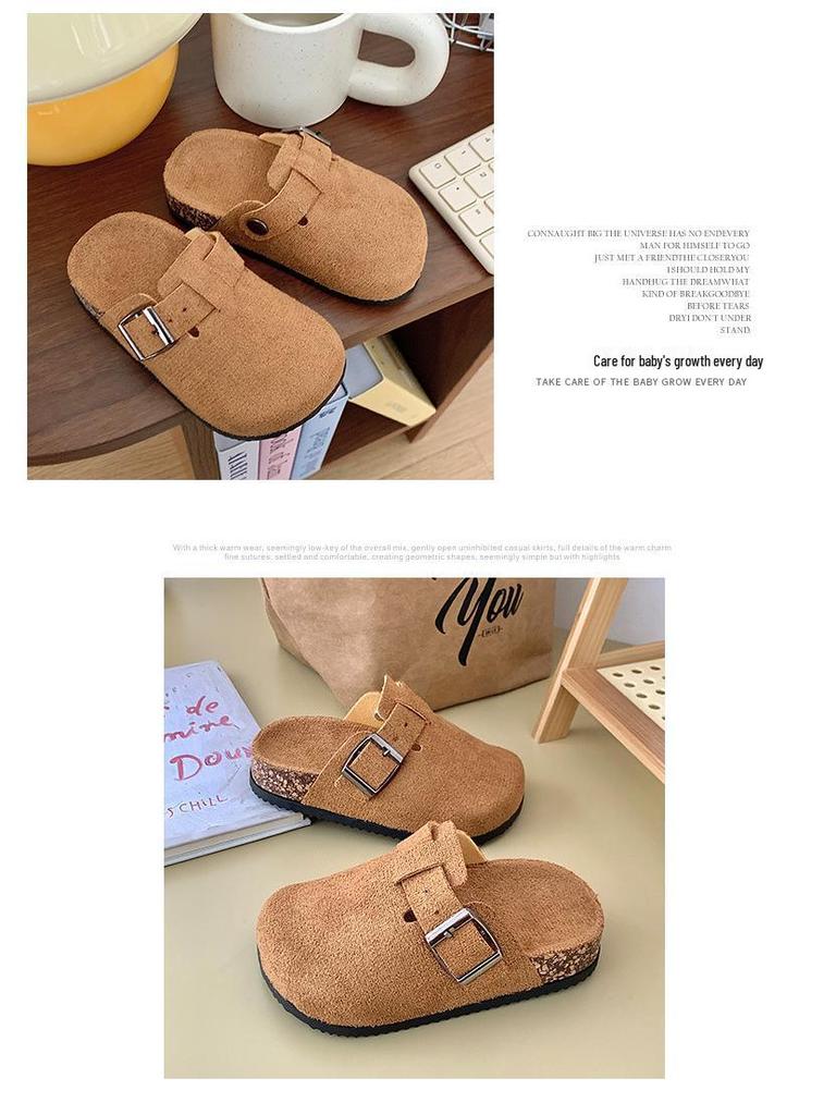 Kinderen Retro Kurken Sandalen: Comfortabele, Antislip, Gesloten Zomerschoenen voor Jongens & Meisjes