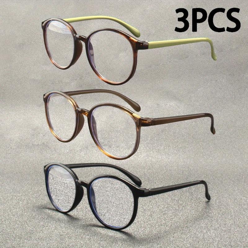 

3 шт. Новые ретро круглые очки для чтения Модные и художественные разноцветные очки для чтения +2.0