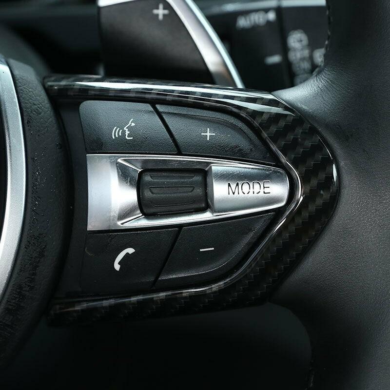 Carbon Fiber M Sport Steering Wheel Button Frame Trim ABS For BMW 3 5 M Series