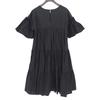MERLETTE Juana Juana Pleated Sleeve Tiered Dress Women's Black Dress ― blackUsed