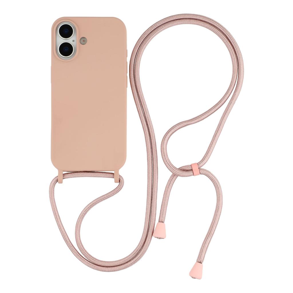 Für iPhone 17 Hülle Flüssigsilikon Schutzhülle mit Umhängeband