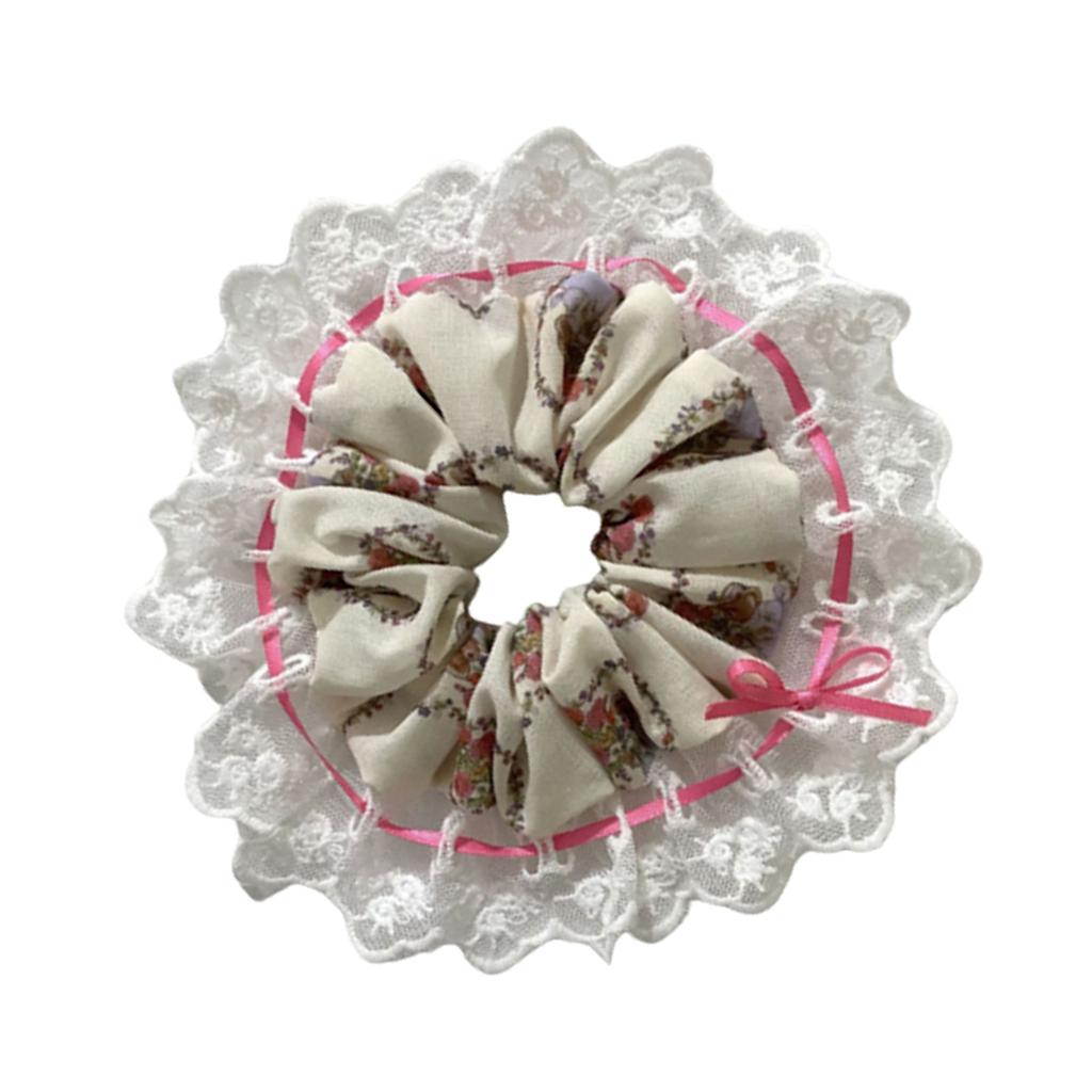 Lace Hair Scrunchies Soft Elastic Hair Ties Set for Women Teenage Girls Ponytail Holders Elastic Hair Accessories