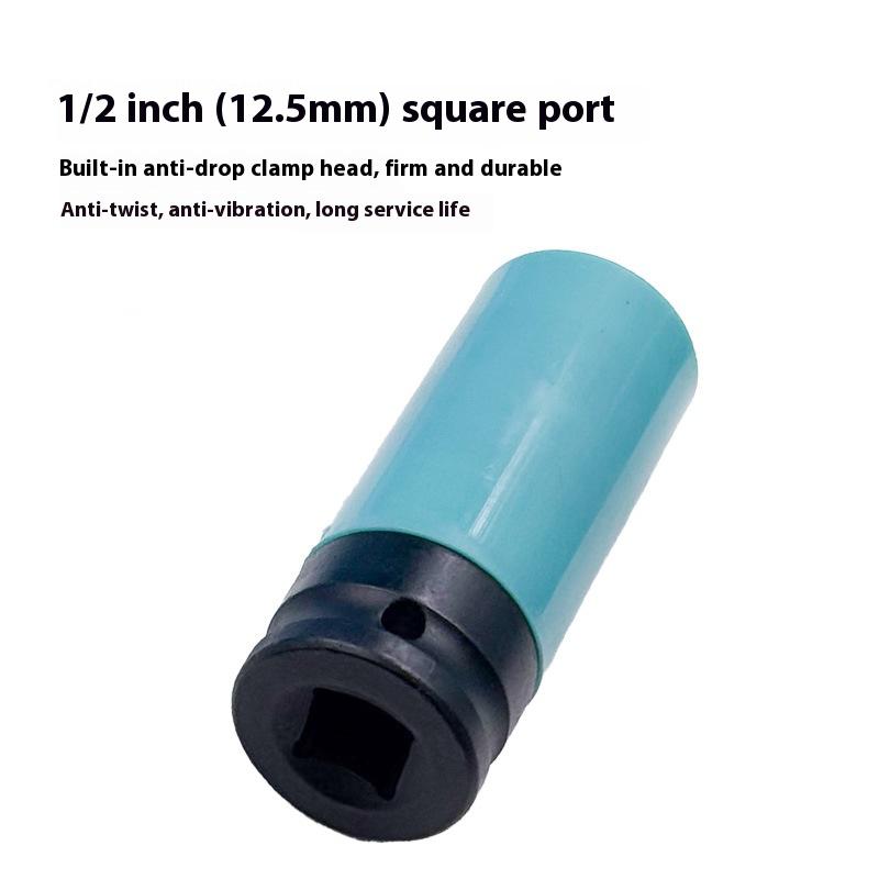 Drive Impact Wrench Sockets Set Sleeve Durable Plastic Locking Nut Removal 15mm 17mm 19mm 21mm and 22mm Wheel Protector Motor