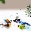 Interactive Toy for Cats Cute Plush Birds Toy Plush Birds Shape with Realistic Bird Sounds for Cats Alone Exercise