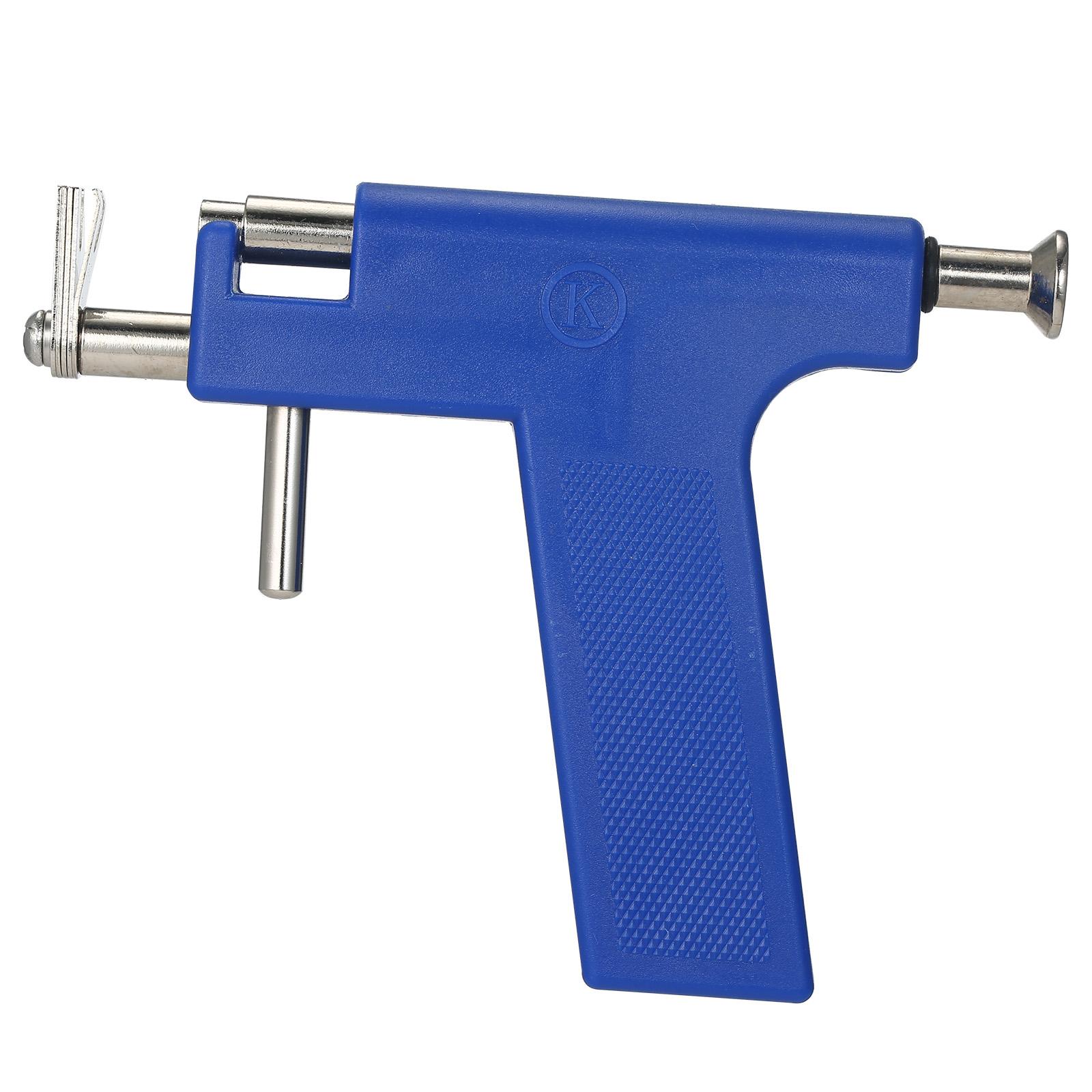 

Набор пистолетов для пирсинга ушей, безопасный набор пистолетов для пирсинга ушей, носа и пупка, набор с серьгами-гвоздиками 98 шт. синий