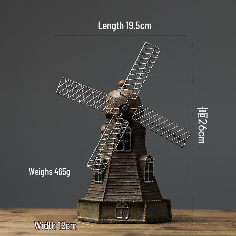 Xianci Väderkvarn Modell Bokhylla - Retro Bokhylla & Dekorationer för Vardagsrum & TV-möbel