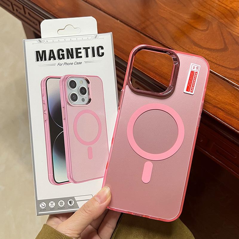 Electroplating IMD Magnetic Case Suitable for IPhone16 Wireless Charging 15 Mobile Phone Case Apple 13/14 Protection Case